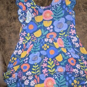 Little Sleepies Blue Floral Kids Dress